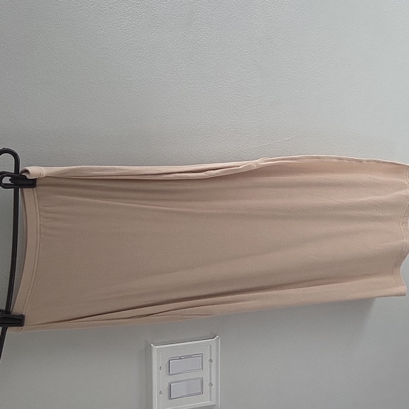 2 piece rib crop tank top slit midi skirt set - Picture 3 of 5